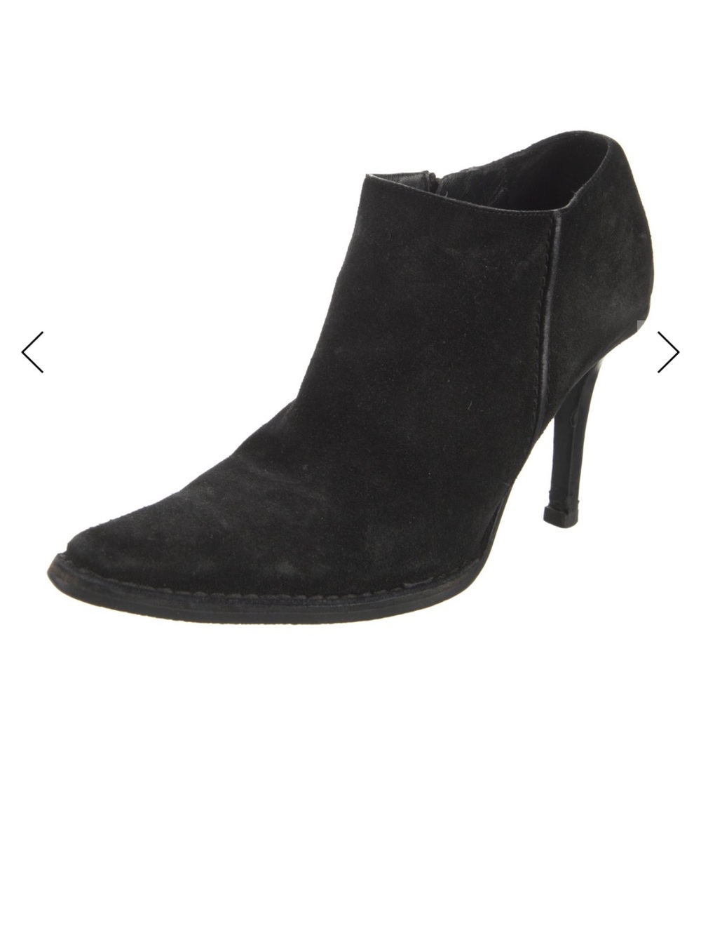 Authentic Gucci Black Suede Stiletto Ankle Booties Size 7.5